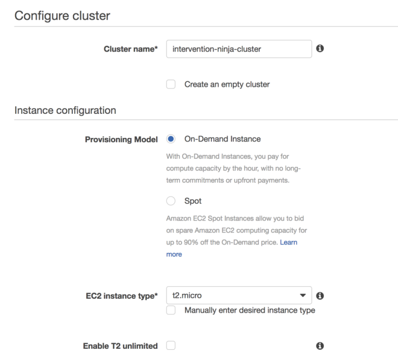 AWS ECS List of clusters