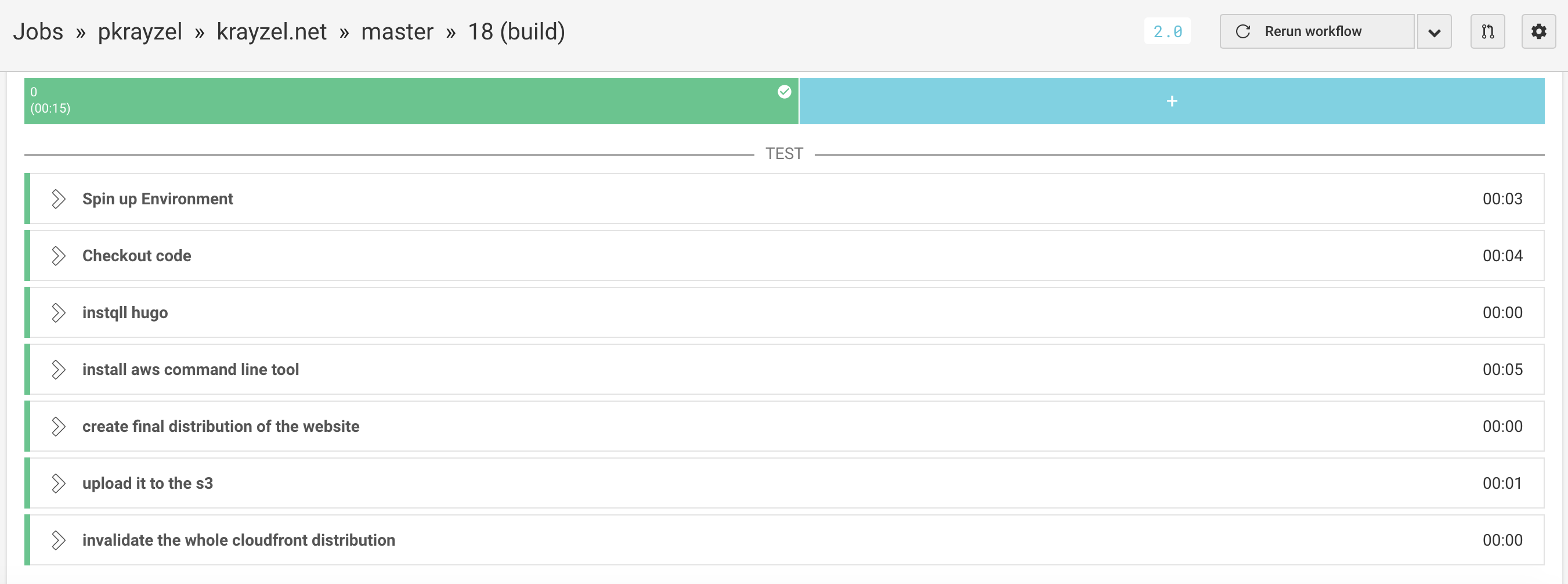 circleci job pipeline